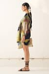 Shop_OFRIDA_Multi Color Cotton Moss Crepe Printed Abstract Phoenix Vacay Dress _Online_at_Aza_Fashions