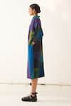 Buy_OFRIDA_Multi Color Powerloom Dobby Woven Cotton Printed Abstract Time Warp Mh Dress _Online_at_Aza_Fashions