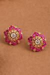 Buy_Joules by Radhika_Pink Stone Blush Star Shaped Studs_at_Aza_Fashions