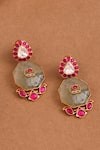 Buy_Joules by Radhika_Pink Stone Embellished Earrings _at_Aza_Fashions