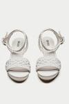 Shop_Oroh_White Braided Strap Leather Wedges _at_Aza_Fashions