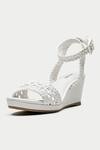 Oroh_White Braided Strap Leather Wedges _Online_at_Aza_Fashions