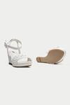 Oroh_White Braided Strap Leather Wedges _at_Aza_Fashions