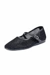 Buy Oroh Black Mesh Ballerina Flats With Crystal Embellishments Online at Aza Fashions Buy_Oroh_Black Mesh Ballerina Flats With Crystal Embellishments _Online_at_Aza_Fashions