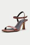 Buy_OROH_Maroon Plain Aosta Leather Strappy Sandals _Online_at_Aza_Fashions