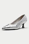 Buy_OROH_Silver Eyelets Piombino Stud Embellished Pumps _Online_at_Aza_Fashions