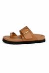 OROH_Brown Plain Liria Flat Sandals _Online_at_Aza_Fashions