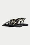 Shop_OROH_Black Eyelets Vicenza Embellished Flat Sandals _Online_at_Aza_Fashions