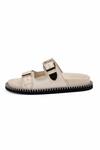 OROH_Off White Plain Modica Leather Flat Sandals _Online_at_Aza_Fashions