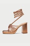 Buy_OROH_Rose Gold Textured Faenza Leather Metallic Tie-up Heels _Online_at_Aza_Fashions