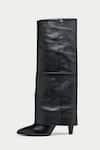 Buy_OROH_Black Mantua Knee Boots _Online_at_Aza_Fashions