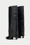 Shop_OROH_Black Mantua Knee Boots _Online_at_Aza_Fashions