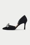 OROH_Black Rhinestone Piacenza Embellished Pump Heels _at_Aza_Fashions