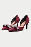 OROH_Maroon Rhinestone Piacenza Studded Pump Heels _Online_at_Aza_Fashions