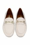 Shop_OROH_White Avellino Round Toe Buckle Loafers _at_Aza_Fashions