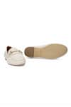 OROH_White Avellino Round Toe Buckle Loafers _at_Aza_Fashions