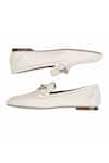 Buy_OROH_White Avellino Round Toe Buckle Loafers 