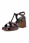 Buy_OROH_Burgundy Imperia Criss Cross Strap Platform Heels _Online_at_Aza_Fashions