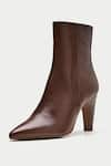 OROH_Brown Tortona Pointed Toe Ankle Boots _Online_at_Aza_Fashions