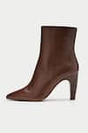 Buy_OROH_Brown Tortona Pointed Toe Ankle Boots _Online_at_Aza_Fashions