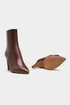 Shop_OROH_Brown Tortona Pointed Toe Ankle Boots _Online_at_Aza_Fashions