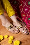 Buy_SANDALWALI_Brown Hand Embroidery Ahana Kolhapuri Sandals _at_Aza_Fashions