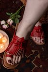 Buy_SANDALWALI_Red Lady Suzy Kolhapuri Sandals _at_Aza_Fashions