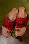 Shop_SANDALWALI_Red Lady Suzy Kolhapuri Sandals _at_Aza_Fashions