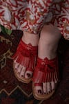 SANDALWALI_Red Lady Suzy Kolhapuri Sandals _Online_at_Aza_Fashions