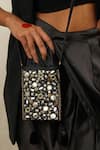 Shop_Moirra_Black Mirror Embroidered Sling Bag _at_Aza_Fashions