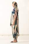 Buy_OFRIDA_Multi Color Light Cotton Linen Printed Abstract Collared Overlay Pant Set _Online_at_Aza_Fashions