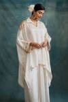 Buy_Krishna Mehta_Off White Modal Draped Skirt _Online_at_Aza_Fashions
