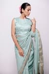 Bihart_Blue Wild Silk Tarangini Zari Woven Saree With Unstitched Blouse Piece _Online_at_Aza_Fashions