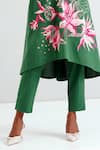 Buy_Madder Much_Green Handloom Cotton Embroidered Floral Band Suvi Kurta With Pant 