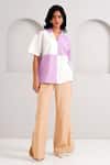 Buy_Madder Much_Beige , Handloom Embroidery Roxy And Vince Woven Shirt With Pant _at_Aza_Fashions