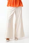MADDER MUCH_White Chanderi Sunset Toni Woven Pant _Online_at_Aza_Fashions