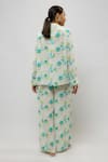 Shop_PS Pret by Payal Singhal_Green Crepe Print Iris Collar Neck Jaipuri Shirt With Pant _at_Aza_Fashions