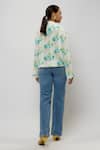 Shop_PS Pret By Payal Singhal_Ivory Crepe Print Jaipur Floral Stand Collar Top _at_Aza_Fashions