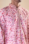 Buy_Arihant Rai Sinha_Pink Heavy Cotton Printed Feather Straight Kurta 