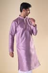 Buy Arihant Rai Sinha Purple , Satin Embroidery Thread Detailed Neck Kurta Buy_Arihant Rai Sinha_Purple , Satin Embroidery Thread Detailed Neck Kurta