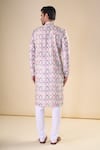 Shop_Aryavir Malhotra_Multi Color Cotton Geometric Pattern Kurta _at_Aza_Fashions