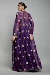 Shop_Payal Singhal_Purple Organza, Georgette, Muslin Tassels, Floral Butti Hand Jacket Sharara Set _at_Aza_Fashions