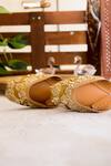 Shop_Amaryllis For Her_Gold Dabka And Sequin Embroidered Juttis 