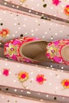 Shop_Amaryllis For Her_Pink Sequin Paneri Bloomy Embroidered Juttis 