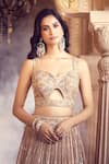 Buy_Alaya Advani_Beige Blouse And Lehenga Silk Hand Work Sequins Sweetheart Embroidered Set _Online_at_Aza_Fashions