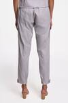 Buy_Terra Luna_Silver 100% Organic Handloom Cotton Solid Astrid Straight Pant _Online_at_Aza_Fashions