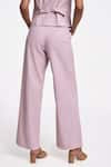 Shop_Terra Luna_Pink 100% Organic Handloom Cotton Solid Dara Waist Tie Up Pant _at_Aza_Fashions