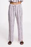 Shop_Terra Luna_Multi Color 100% Organic Handloom Cotton Stripe Dara Pattern Pant _at_Aza_Fashions