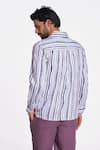 Shop_Terra Luna_Multi Color Handloom Cotton Constellation Striped Alto Pattern Shirt _at_Aza_Fashions