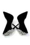 Shop_ELLEGANTI_Black Embellished Eternity Pointed Toe Heels _at_Aza_Fashions